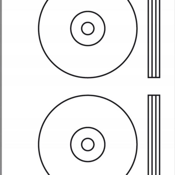 Etykiety samoprzylepne na CD/DVD 200 szt. na arkuszach A4 EMEKO EP 6015